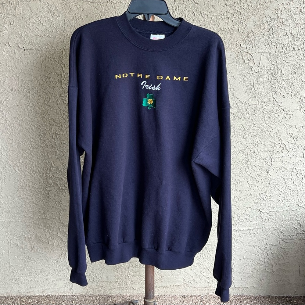 Notre Dame Vintage Navy Blue Sweatshirt Size 2XL